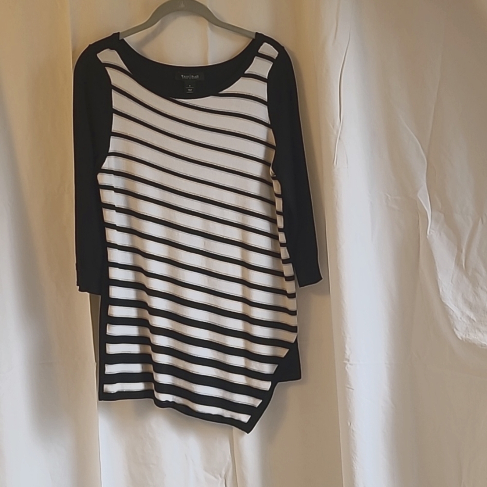 White House/Black Market sweater, size med.  White with multi color stripes
